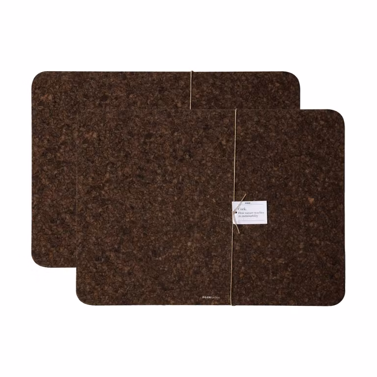 Formgatan Placemat Cork 2-pack Smoked B/D: 40 x 30 cm