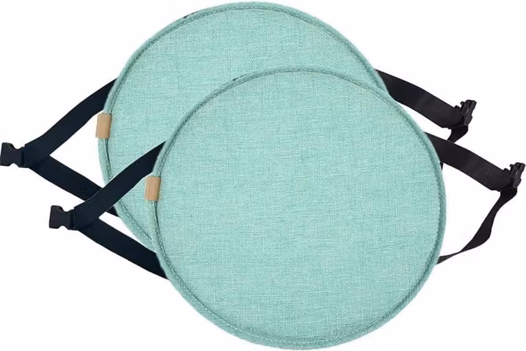 Set van 2 ronde zitkussens voor barkrukken met elastiek, 35 x 35 cm, Kleur 7