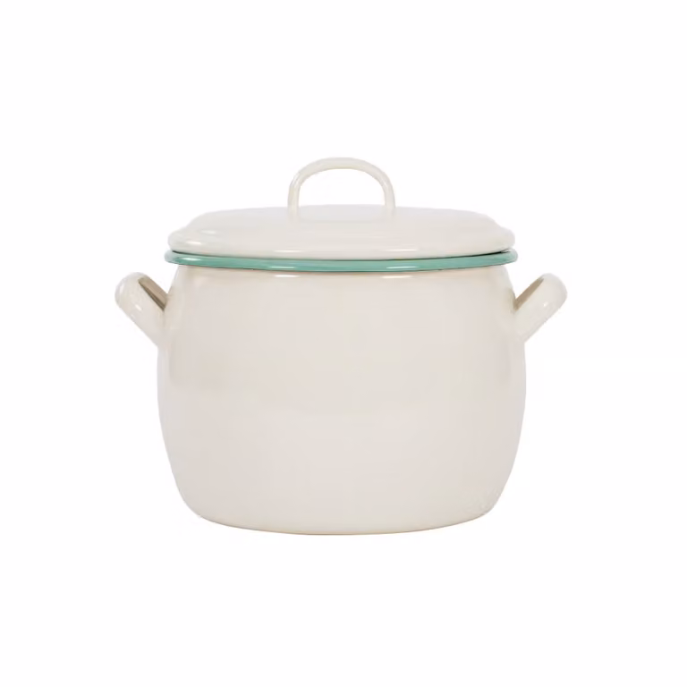 Kockums Jernverk braadpan met deksel 4 l Cream Lux beige