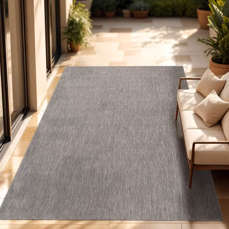 Paco Home Binnen- en buitentapijt Modern Effen Polypropyleen Breedte: 280 cm, Diepte: 200 cm