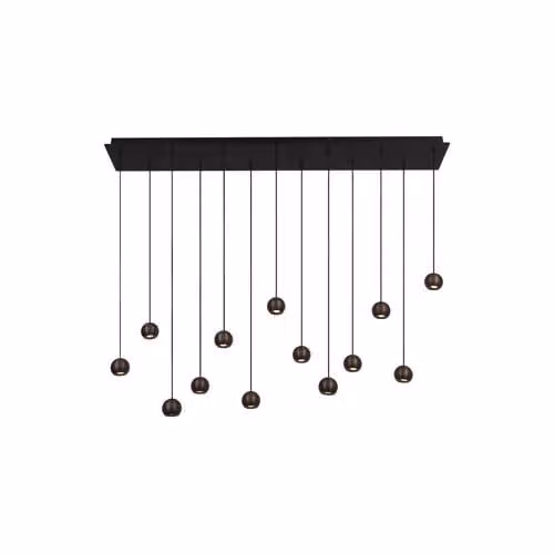 Lucide Montana Design Hanglamp met LED, Dimbare CCT, Bruin, Breedte: 130 cm, Diepte: 20 cm