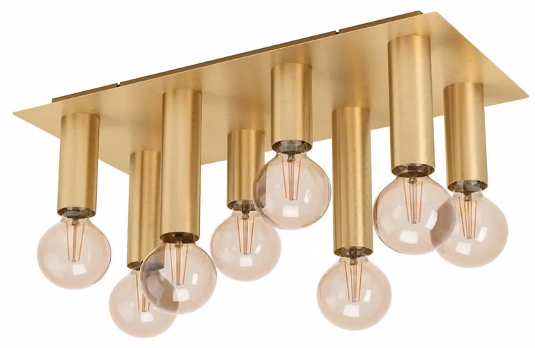 Eglo Marzeno Plafondlamp Goud/Messing met Glas en Metaal, Diameter: 61 cm