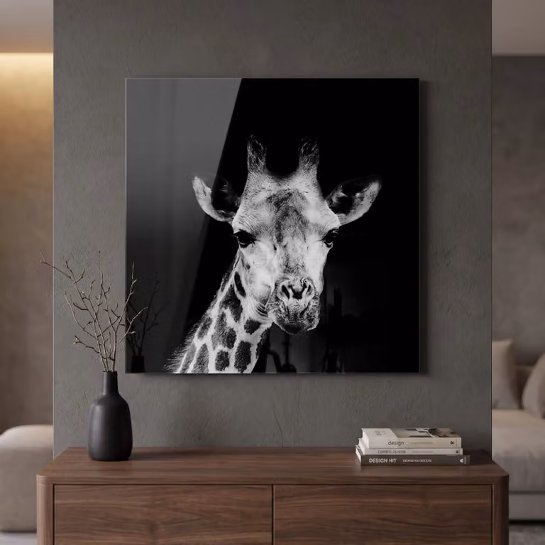Countryfield Modern Schilderij Mocambo met Animal Print - Zwart/Wit - 80 x 80 cm