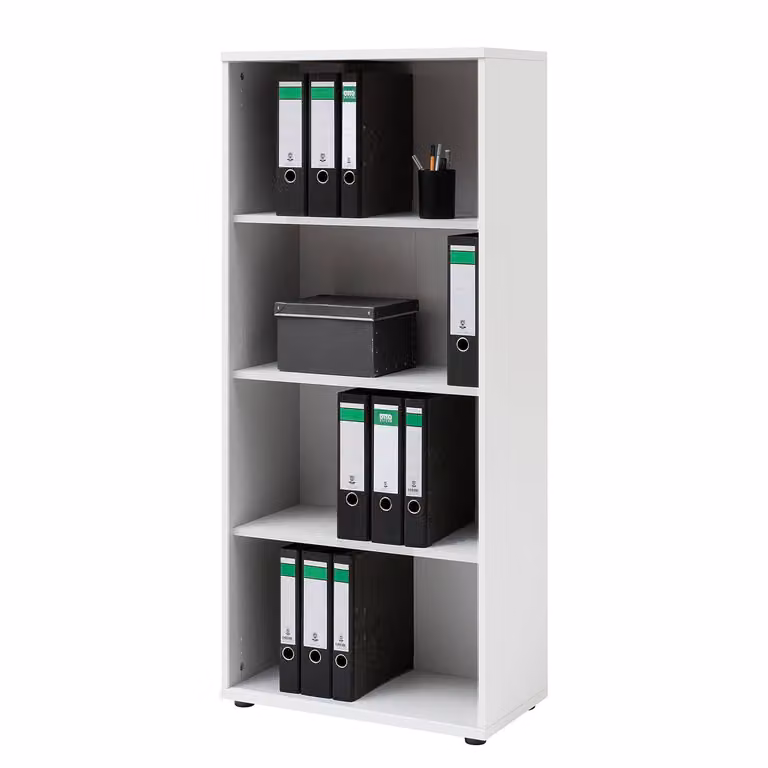 home24 Open kast II Body wit met melamine gecoate spaanplaat en kunststof vloerpads, Breedte: 65 cm