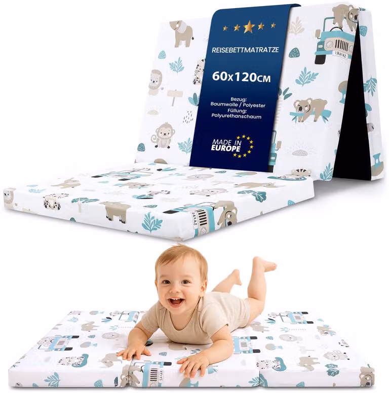 Totsy Opvouwbare Baby Reismatras met Comfort Foam - 60 x 120 cm