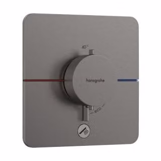 Hansgrohe ShowerSelect Com.Q TH UP 1-uitgang Thermostaatkraan met Safety Stop, Geborsteld Zwart Chroom