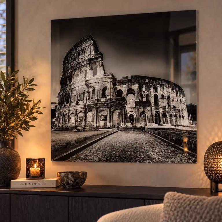 Countryfield Schilderij Colosseum Dumas zwart/wit 80 x 80 cm