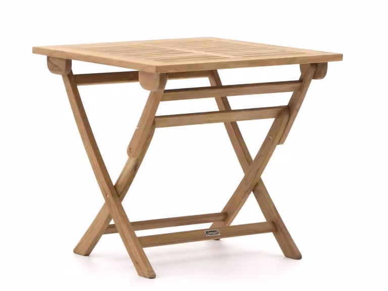 Sunyard Inklapbare Tuintafel van Teakhout, Vierkant, Bruin