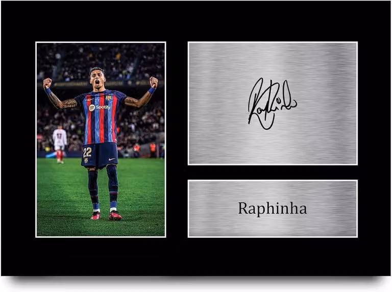 Gedrukte Gesigneerde Voetbalfoto A4 voor Volwassenen op Acryl