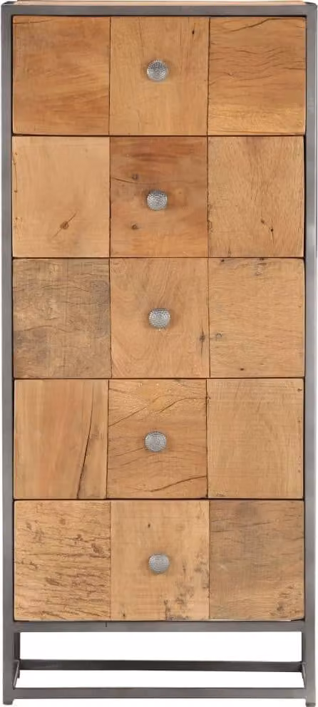 vidaXL Hoge kast met lades, antique, B/D/H: 45 x 30 x 100 cm