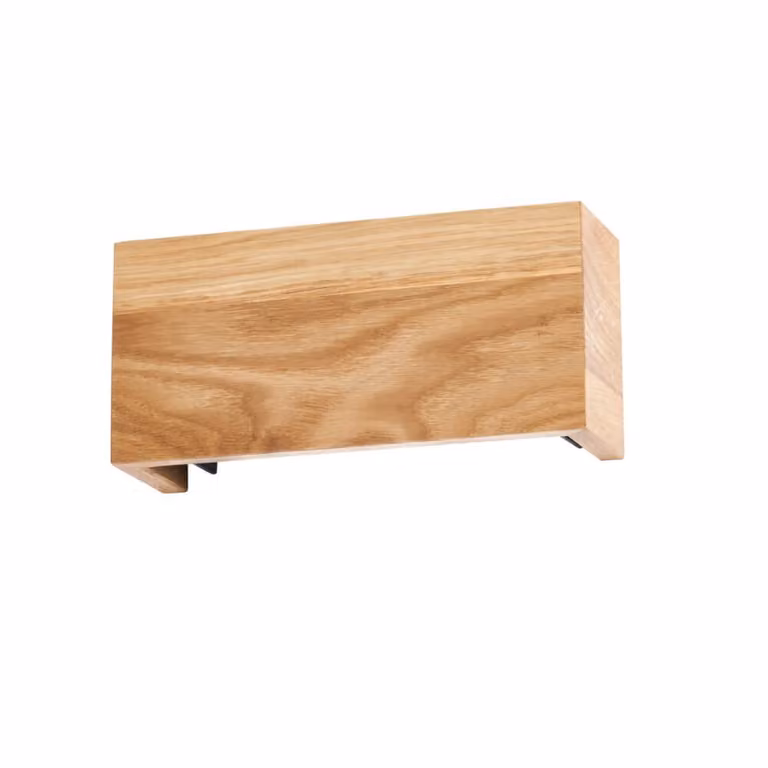 Fischer & Honsel Shine-Wood Led wandlamp met warm wit licht en houten afwerking, 21 cm