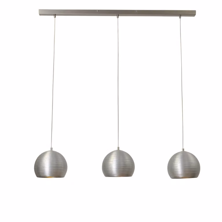 Masterlight Concepto hanglamp voor de eetkamer, metaalgrijs, 3x20 cm