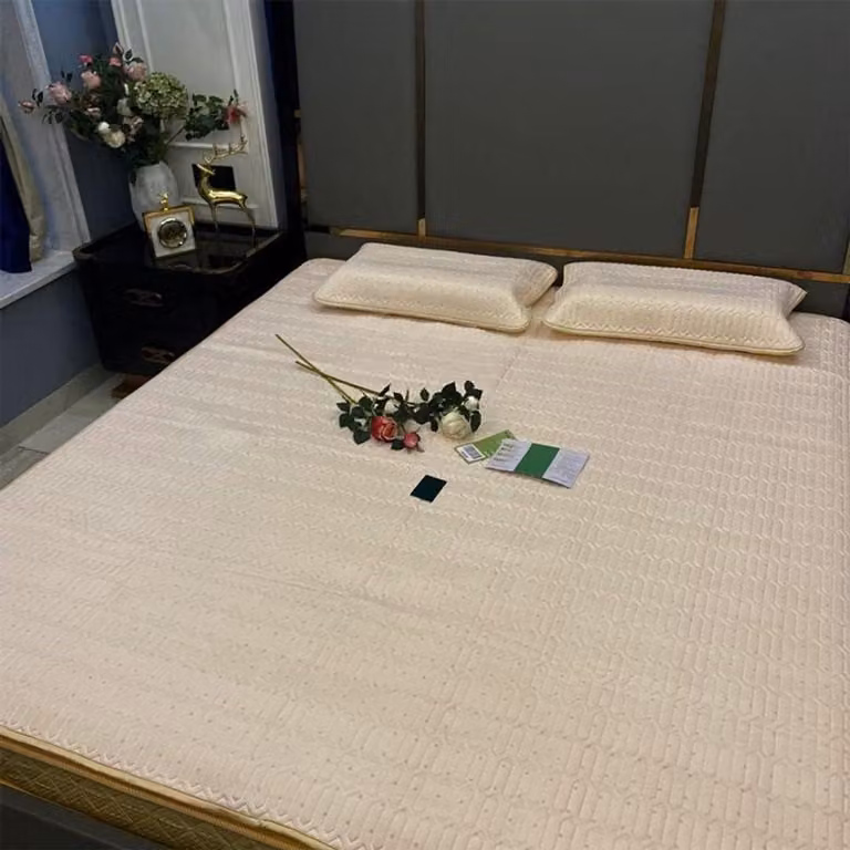 Zomermat Set Koel Beddengoed met Natuurlijk Latex en Geometrisch Patroon - 180x200cm