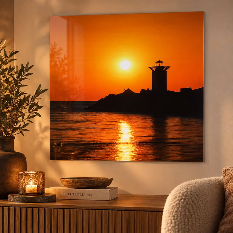 Countryfield Schilderij Vuurtoren met Glas B/B/B: 80 x 80 x 80 cm