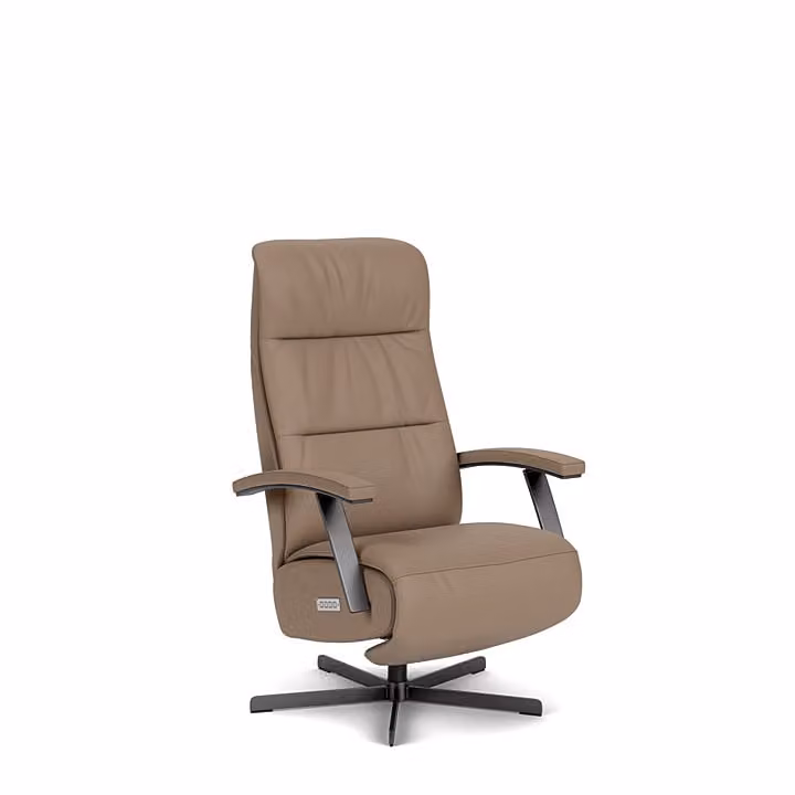 Prominent Sta-op-stoel S-100 - Bruin - Leer