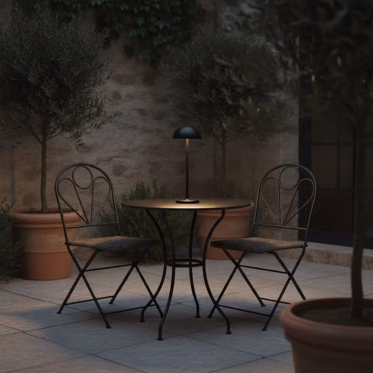 Nova Luce Rose oplaadbare tafellamp zwart