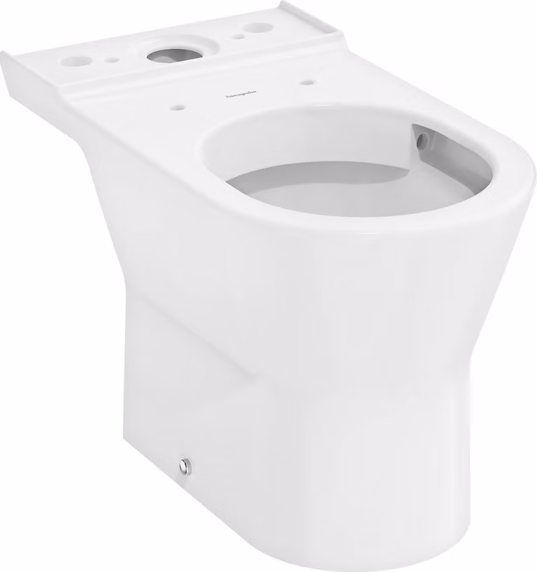 Hansgrohe EluPura Original S staand toilet met inbouwreservoir, horizontale afvoer, AquaChannel spoelsysteem en HygieneEffect, wit