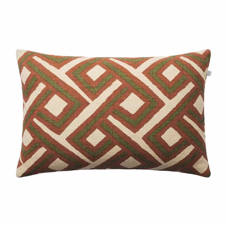 Chhatwal & Jonsson Lanka kussenhoes Terracotta-cactus green 40 x 60 cm
